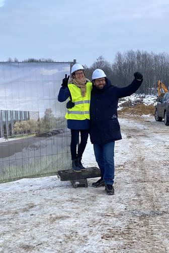 Romualda Stragienė BIOK naujos gamyklos statybų aikštelėje.
