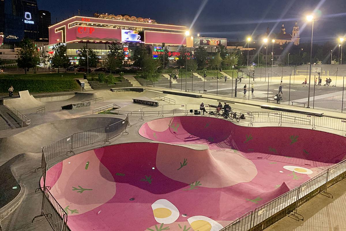 Vakarinė „Vilnius Pink Soup Fest“ erdvė prie prekybos centro CUP Vilniuje